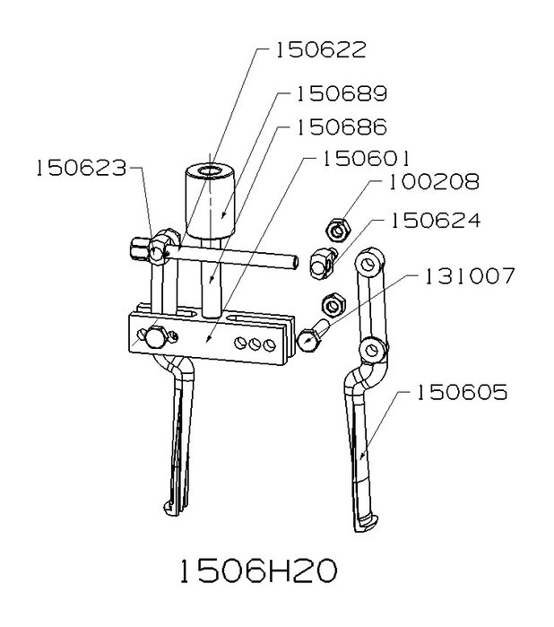 Extracteur Hydraulique Pour Prise Intérieure Forza 20 Tonnes